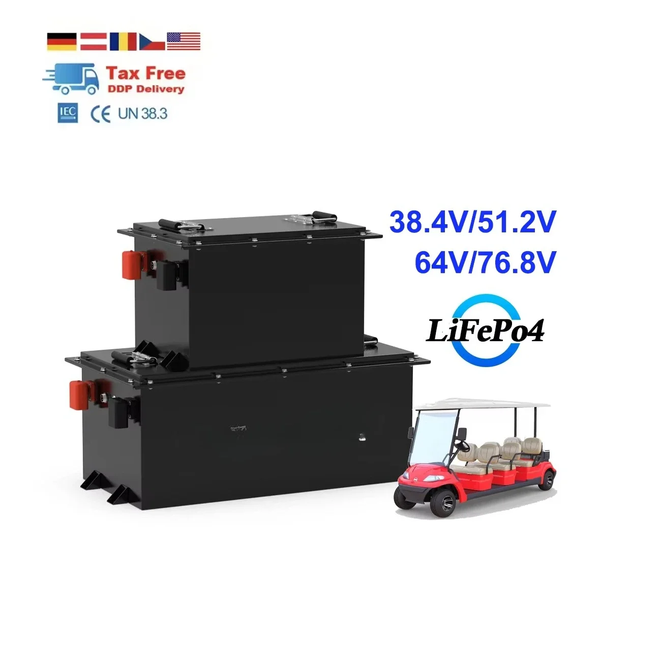 48V 60V 72V 50Ah 100Ah 150Ah 200Ah 230Ah 280Ah LiFePO4 Battery for Electric Golf Cart Motorcycle Forklift Lfp Battery Pack