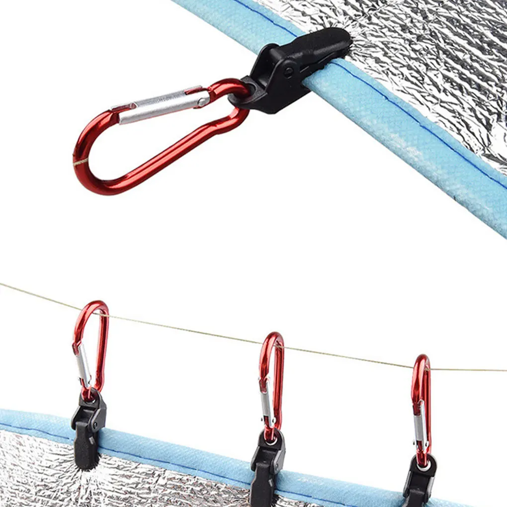 1/10pcs Awning Clamp Tarp Clips Heavy Duty Lock Grip Tent Fasteners Clips Pool Awning Bungee Cord Car Tighten for Camping