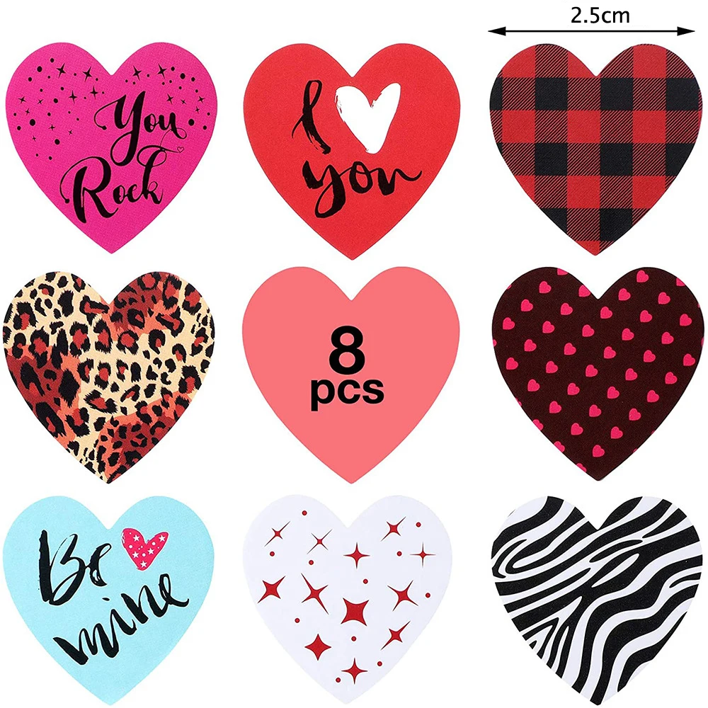 50-500pcs Heart Love Packaging Sticker Thank You Scrapbooking Label Washi Stickers Festival Birthday Gift Decorations