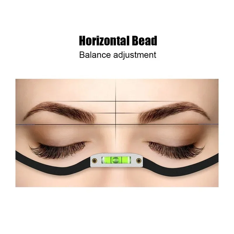 1Pcs Eyebrow Positioning String Mark Ruler Microblading Horizontal Bead Mapping  For Permanent Makeup Measuring Brow Design