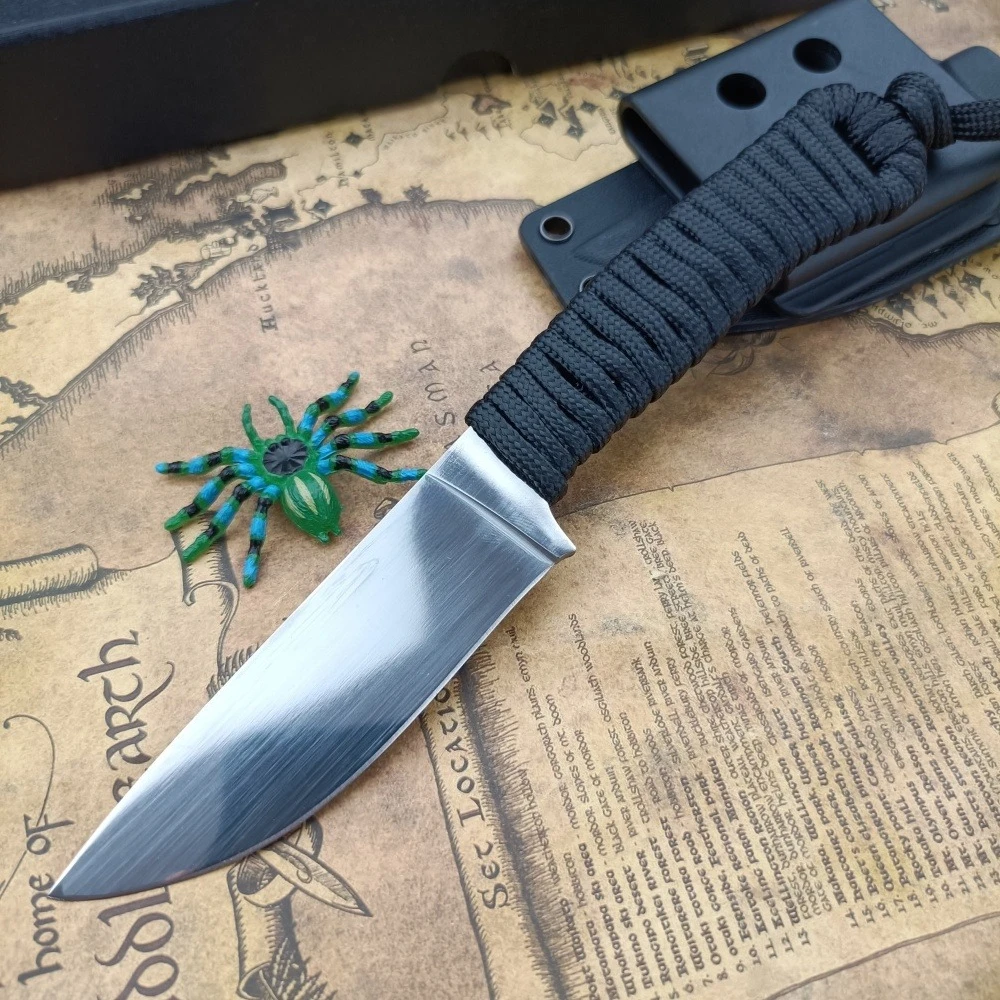 

Высококачественный легкий прямой нож из нержавеющей стали, фруктовый нож с нескользящей ручкой, нож для кемпинга, самообороны, EDC