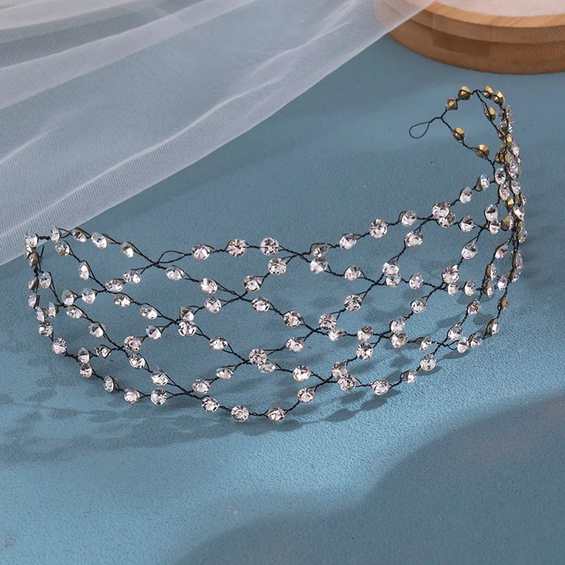 Baroque Trendy Style Headband Rhinestone Hairband Princess Party Prom Pageant Bridal Wedding Hair Accessories Jewelry Headband