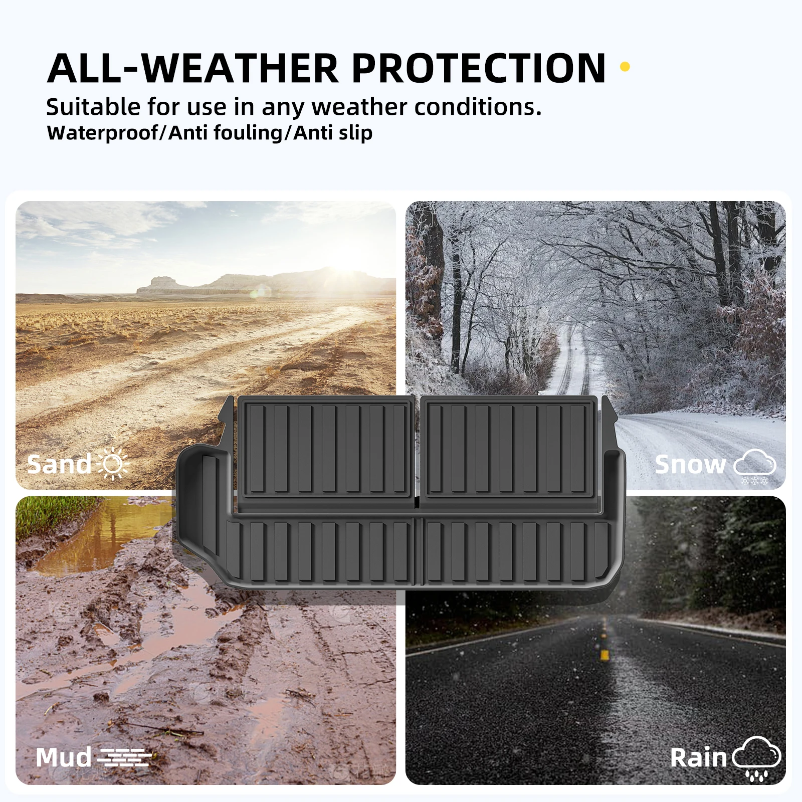 الحصير ل 2024 تويوتا لاند كروزر برادو J250 LC250 7 مقاعد TPE ثلاثية الأبعاد سيارة البضائع بطانة الجذع وسادة مسند الظهر وسادة مقاوم للماء الأسود