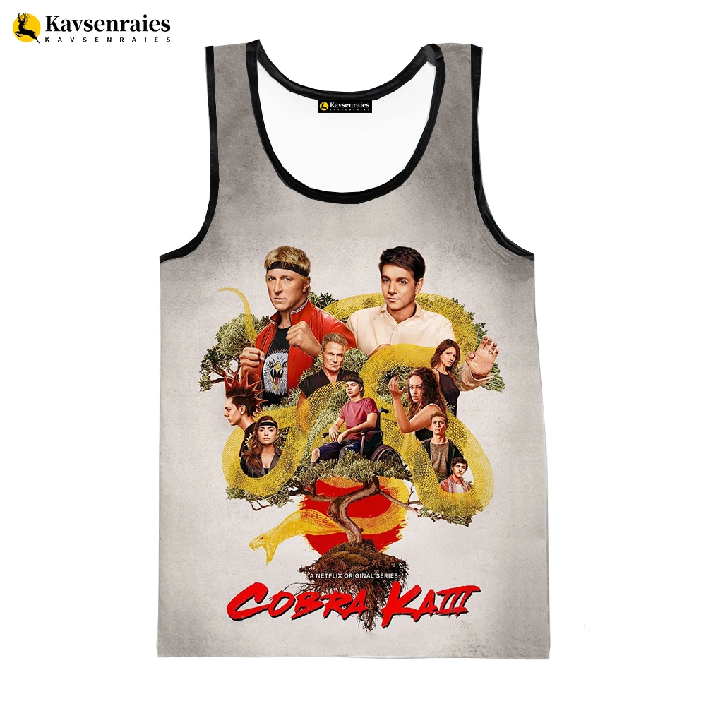 Cobra Kai 3D Print Tank Tops Men Women Summer Fashion Casual Sleeveless Shirts Hip Hop Streetwear Oversized Tops Men\'s Clothing