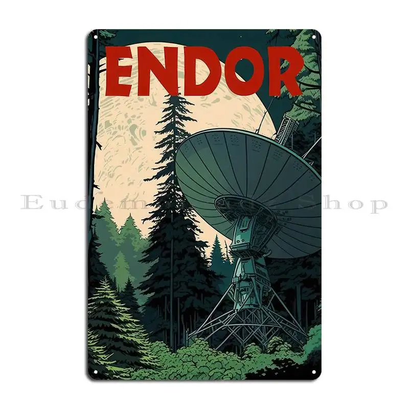 Endor Vintage Style Movie Places Travel Poster Print Metal Sign Painting Wall Decor Wall Decor Mural Designing Tin Sign Poster