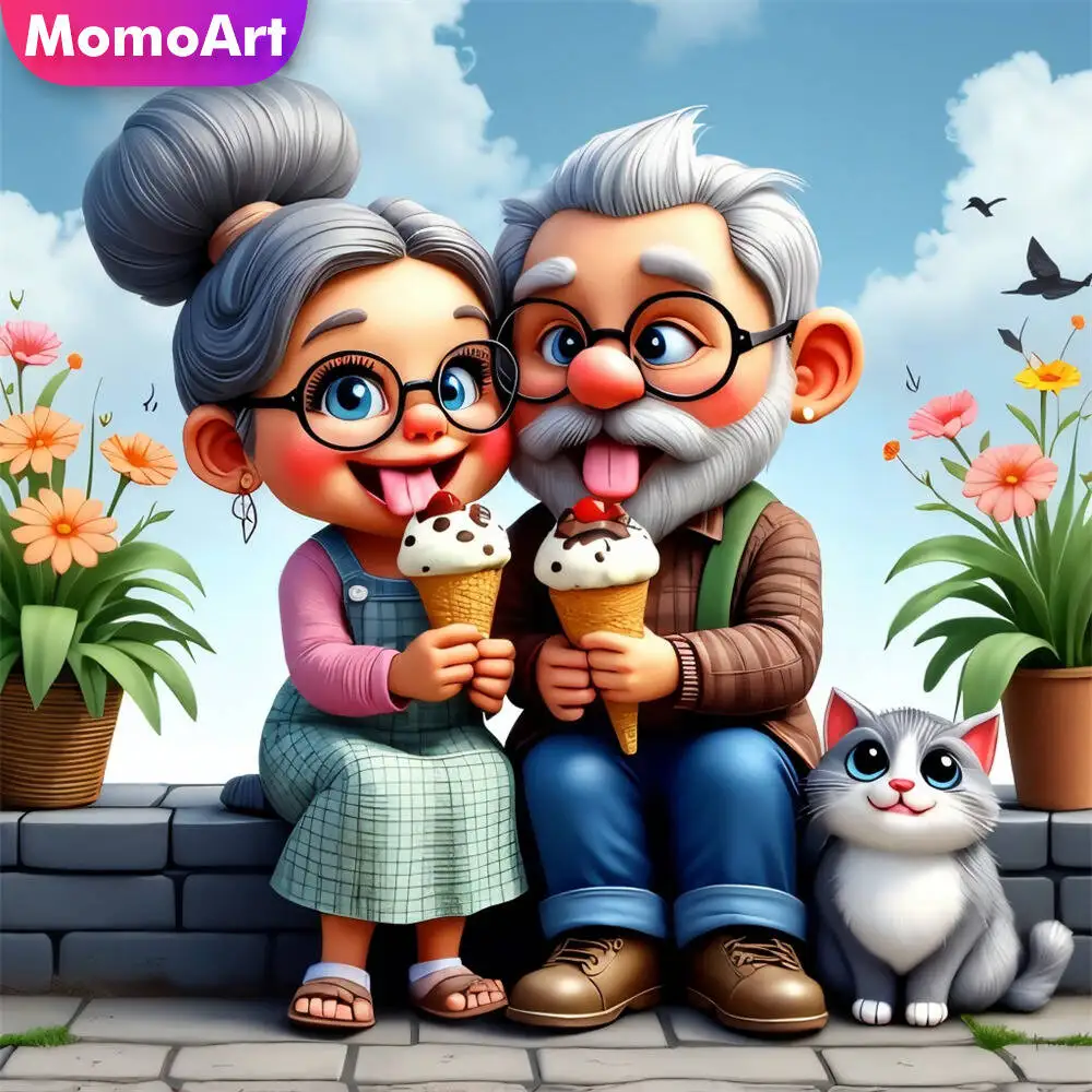 Momoart Bär Diamant Mosaik Tier voller Runde Diamant Malerei Mond Stickerei neue Ankunft handgemachte Hobby