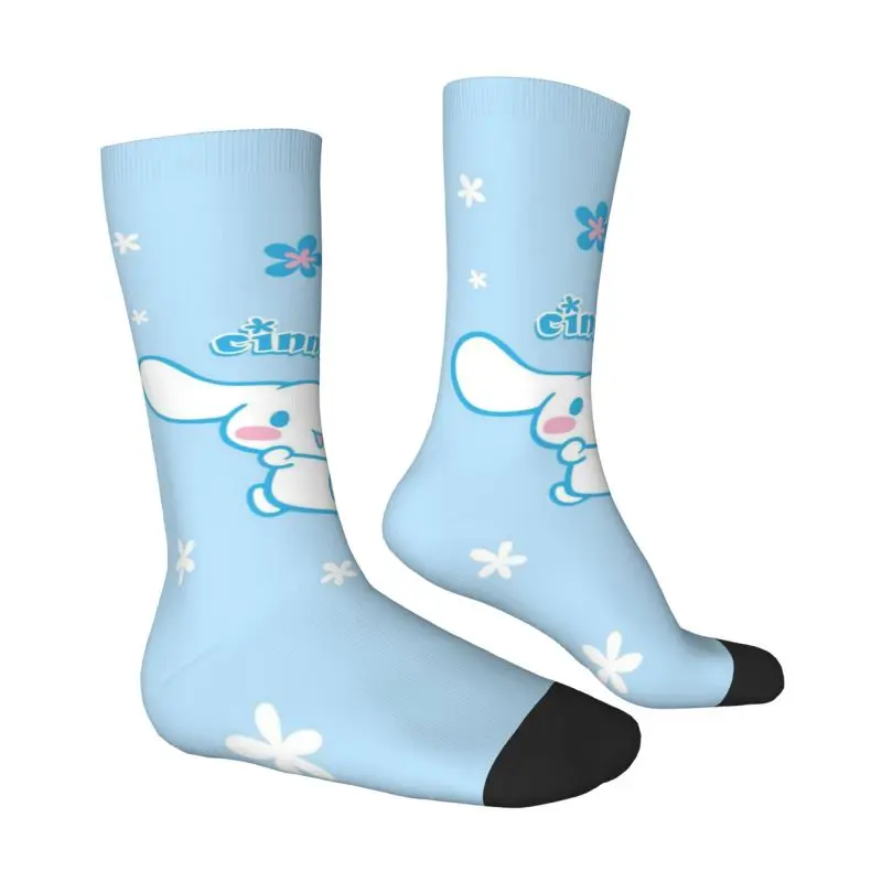 Custom Cinnamoroll Men's Crew Socks Unisex Cute Spring Summer Autumn Winter Dress Socks