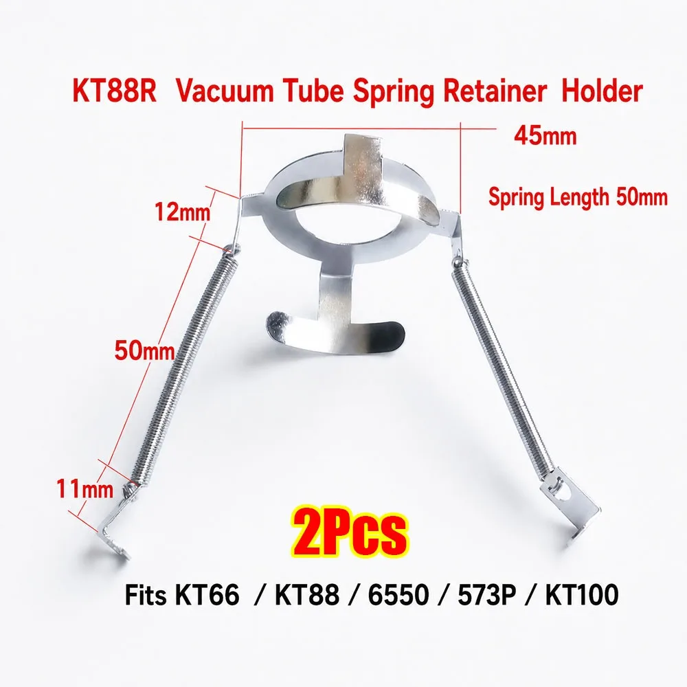 2Pcs Steel Vacuum Tube Retainer Holder Spring Structure Vintage Style Tube Spring Retainer Audio Amplifier Spring Holder