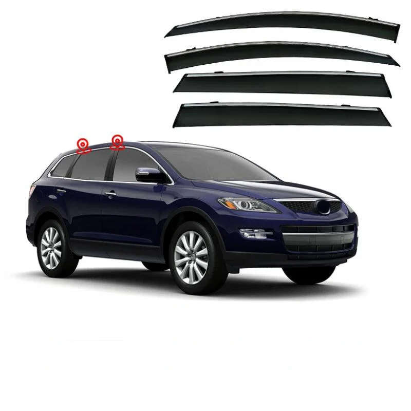 Window Visor Rain Guard Side Window Deflector Weather Shield For Mazda CX-9 2006 2007 2008 2009 2010 2011 2012 2013 2014 - 2023