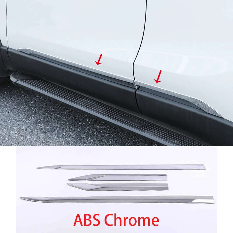 For Toyota Venza Harrier 2021-2023+ Stainless steel Chrome Side Door Car Body Molding skirts scratch resistant Cover Trim