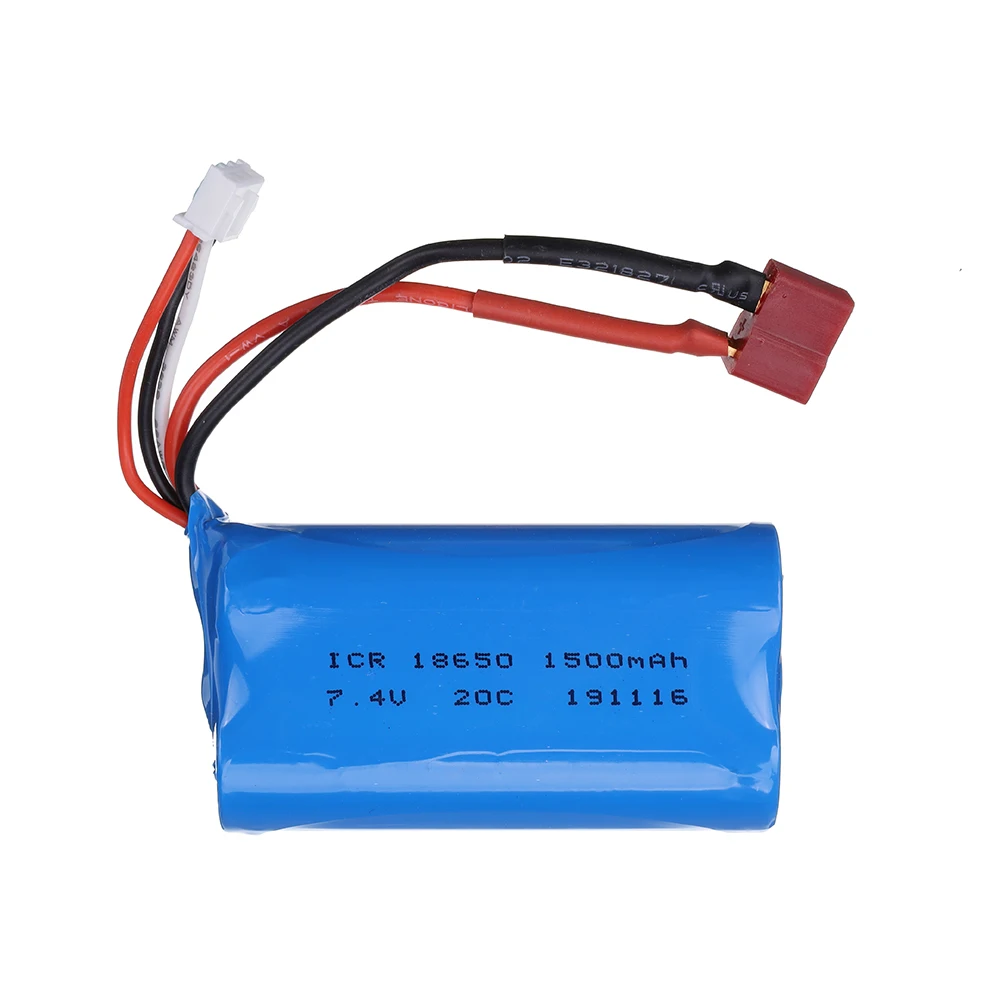 7.4V 18650 1500mAh lipo Battery and 7.4v charger for Q46 Wltoys 10428 12428 12429 12423 12401 12402 12402A A969-B RC Car Parts