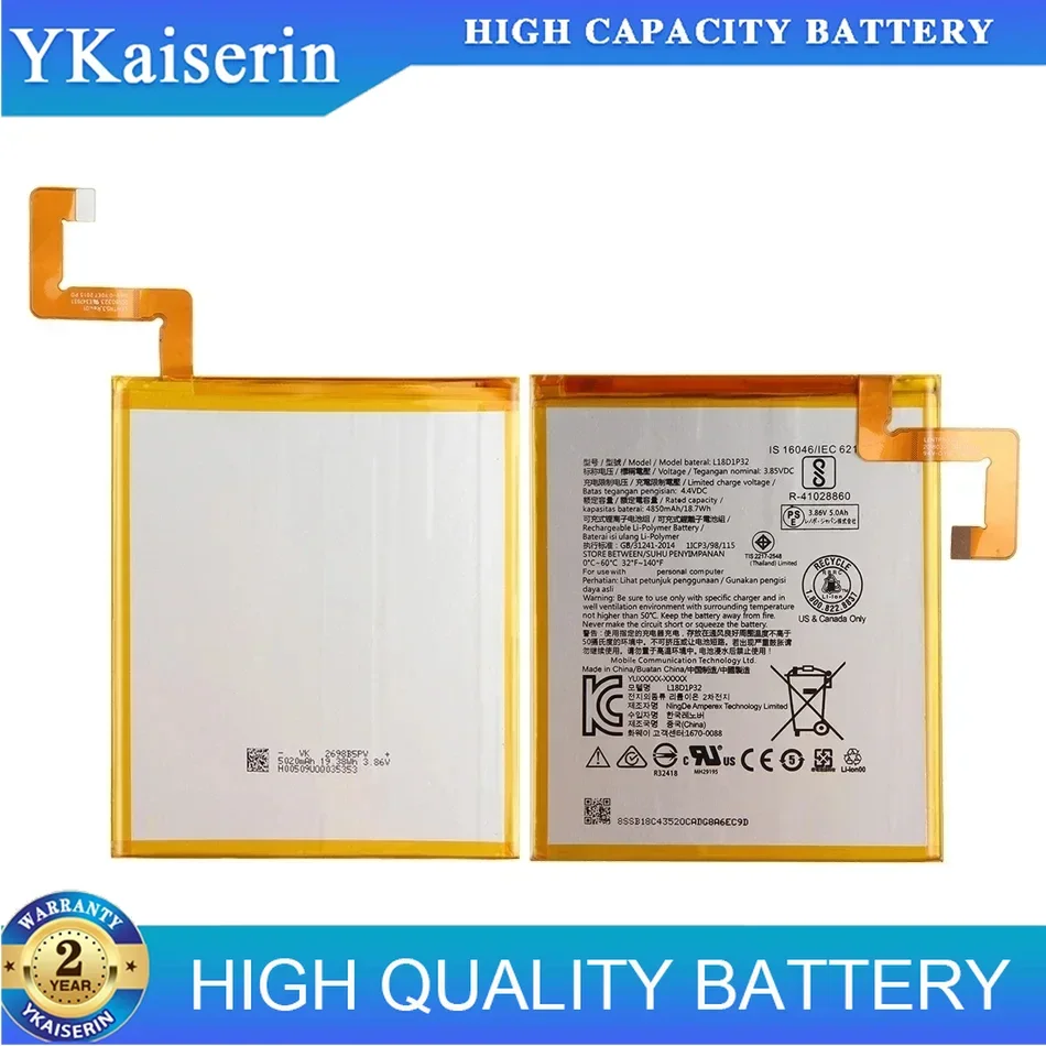 

Новый L19D1P32 L18D1P32 4850 мАч перезаряжаемый высококачественный сменный аккумулятор для мобильного телефона Lenovo Tab M10 TB-X505X X505L X505F