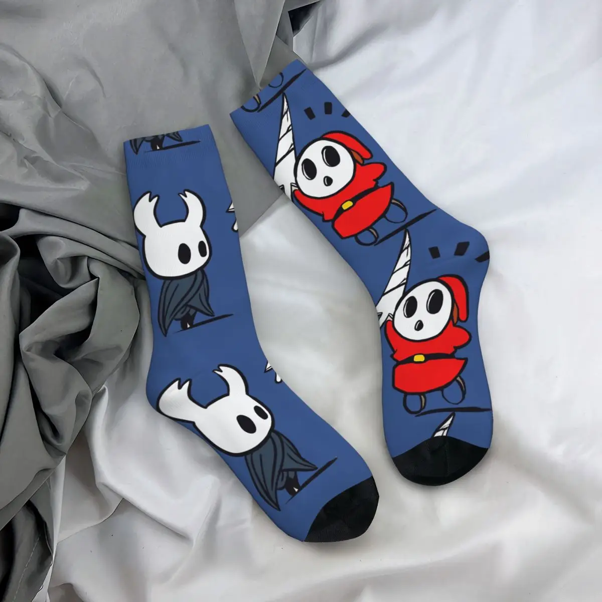 جوارب هيب هوب الكلاسيكية للرجال الخجولة الكلاسيكية المضغوطة للجنسين جوارب هاراجوكو ذات الفارس المجوف مطبوع عليها جوارب مضحكة #5