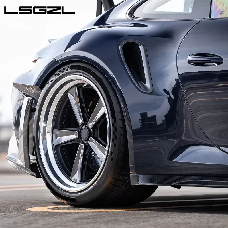 i LSGZL Gungrey Chrome-shadow Rim Aluminum Car Wheels for C8 Concave Alloy Rim 16-26 Inch Car Wheel 5