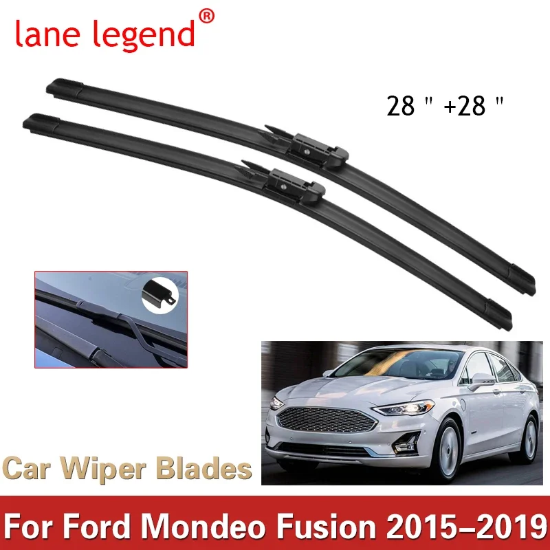 

Front Wiper Blades For Ford Mondeo Fusion 2015-2019 Windshield Windscreen Window 28"+28" 2015 2016 2017 2018 2019