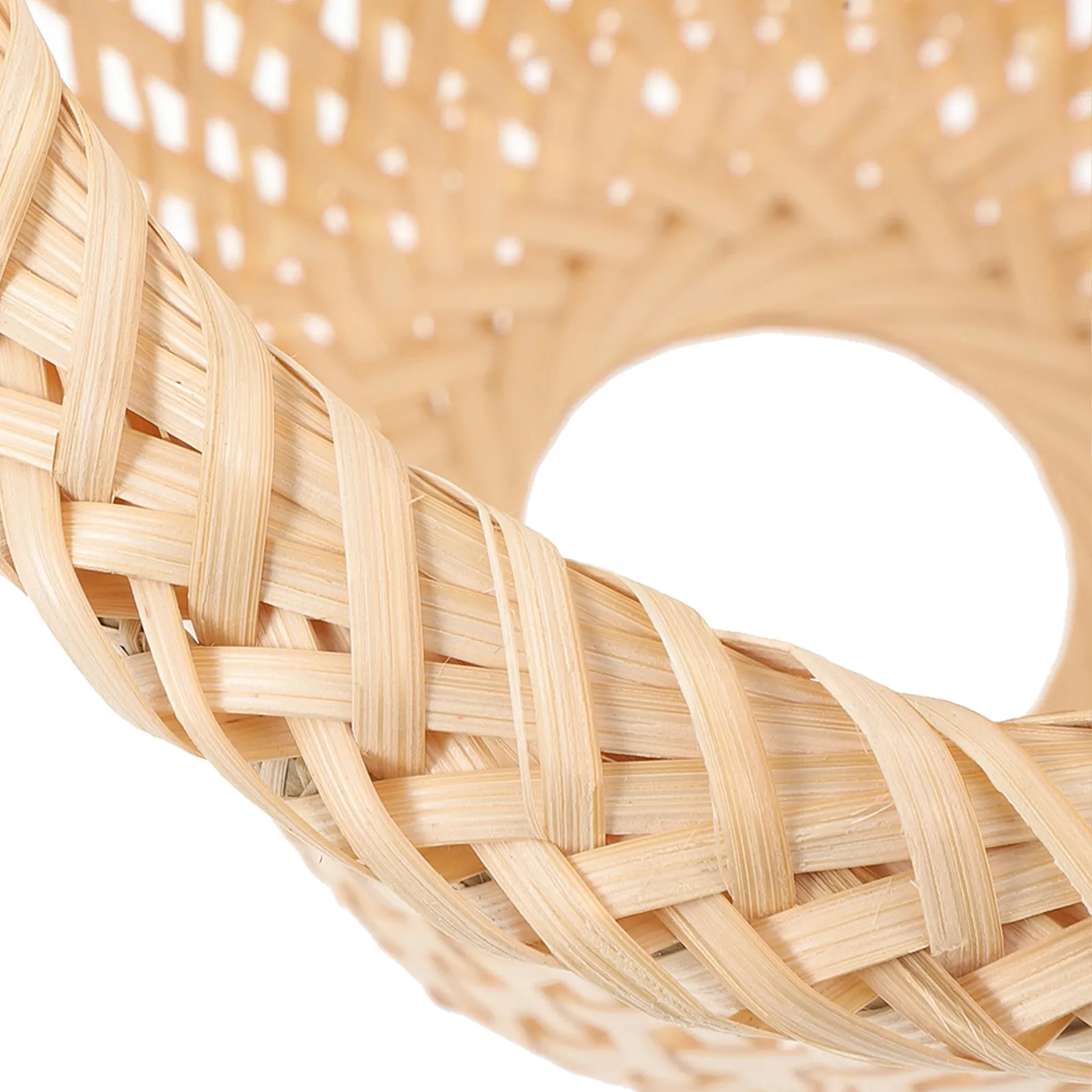 Bamboo Weaving Retro Style Lamp Shade Barrel Design for Table Desk Ceiling Wall Chandelier Indoor Light Fixture Vintage