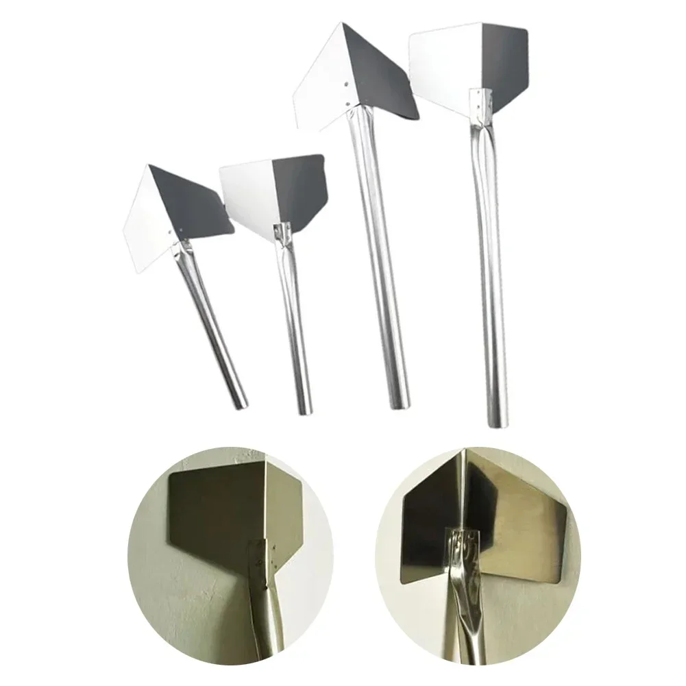 Outdoor Corner Trowel Stainless Steel Garden Metal Handle 90 Degree Drywall Construction Tool Accessories Silver