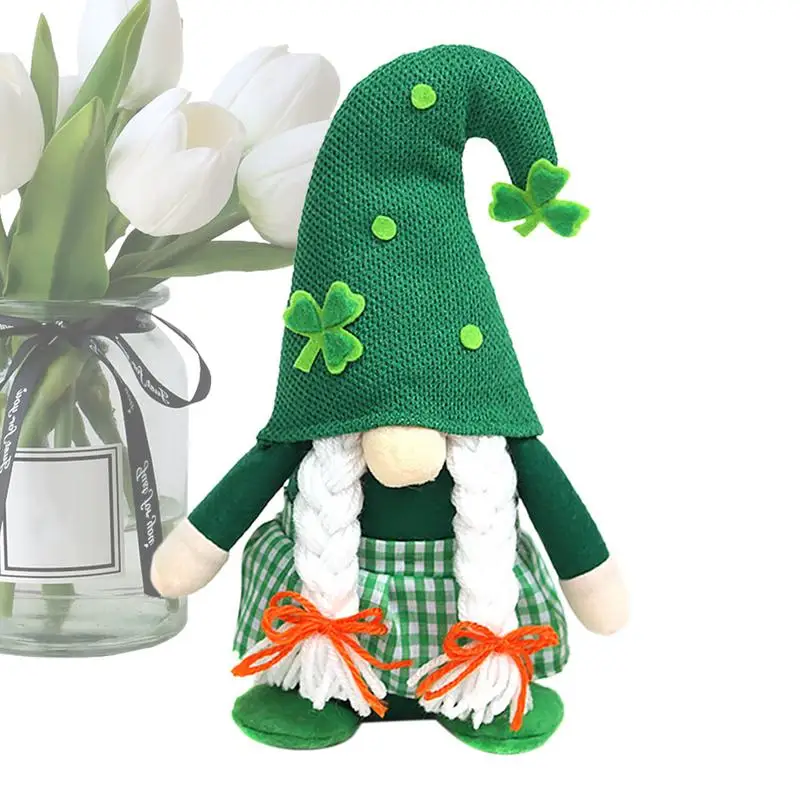 Faceless Doll Christmas Decoration Green Hat Gnomes Crafts Gnome Plush Doll Green Gnome Decoration Green Leaf Festival Themed