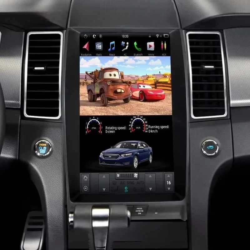 2 Din Touch Screen Android 13.0 รถนําทางGPSสําหรับFord Taurus 2011-2016 Wireless CarPlayมัลติมีเดียสเตอริโอHead Unit