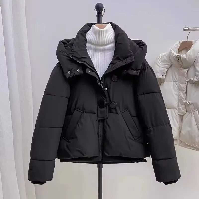 Fashion Korean Winter Sense of design Women Parkas Jacket Casual Loose Down Cotton Coat Hooded Warm Female Overcoat Outwear