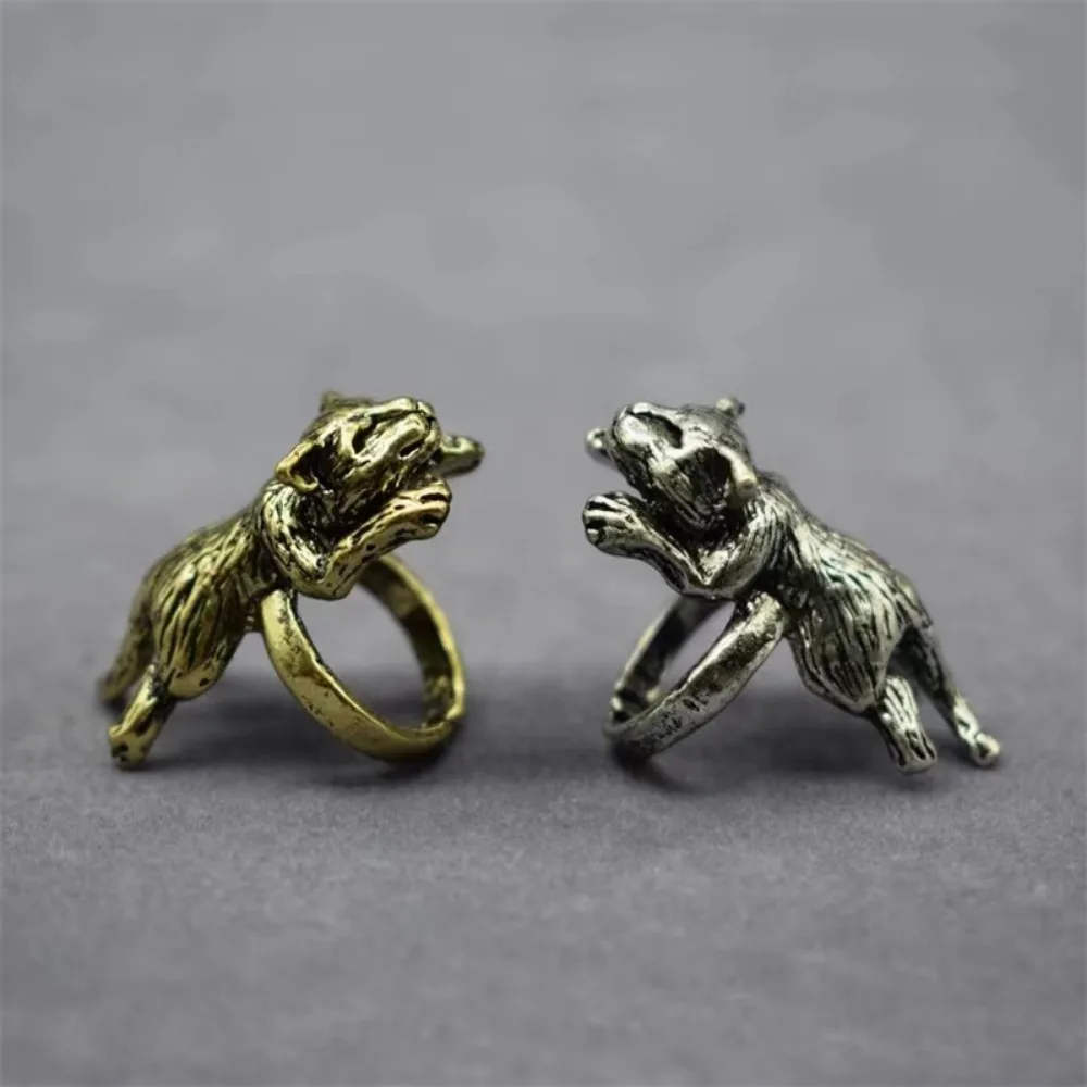 New Simple Creative Personalized Design Cat Ring Fashion Trend Cute Animal Opening Adjustable Ring Punk Niche Party Gift Jewelry