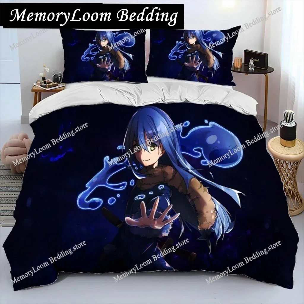 I Got Reincarnated As A Slime Anime Comforter Bedding Set,Duvet Cover Bed Set Quilt Cover Pillowcase,king Queen Size Bedding Set