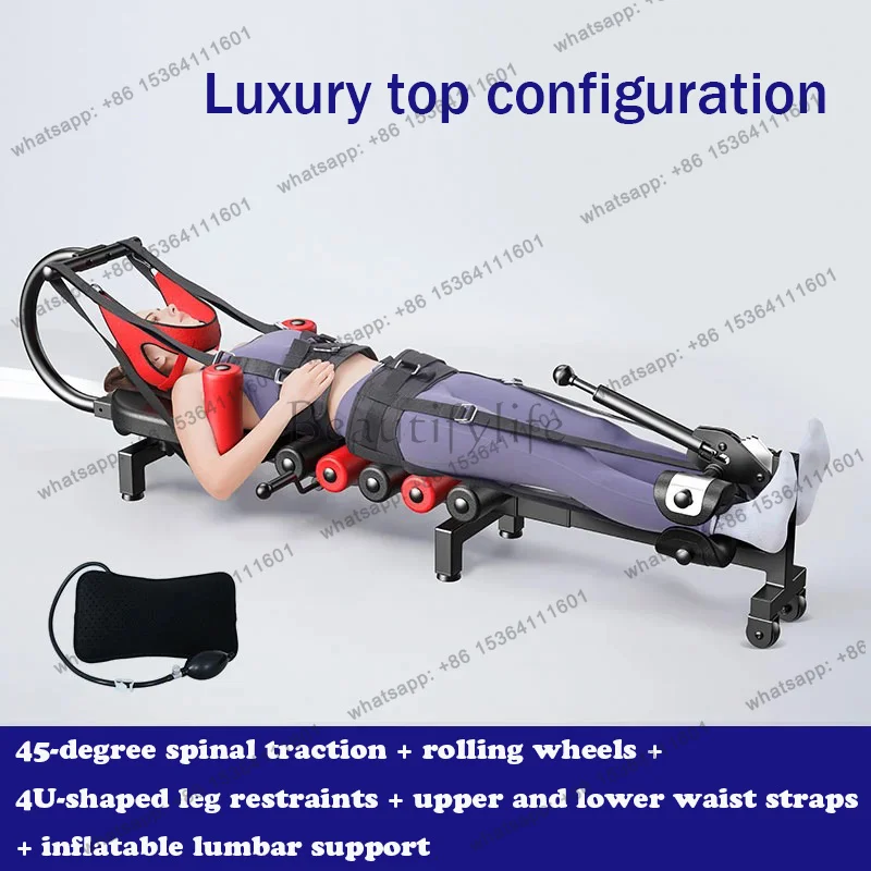 LSCervical And Lumbar Spine Stretcher, Spinal Traction Device, Home Height Increasing Fitness Inverted Machine, Soothing Bed