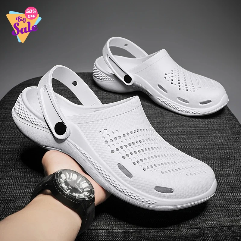 

Мужские сандалии с амортизацией 2026: высококачественные эластичные пляжные сандалии-платформы для сада и активного отдыха