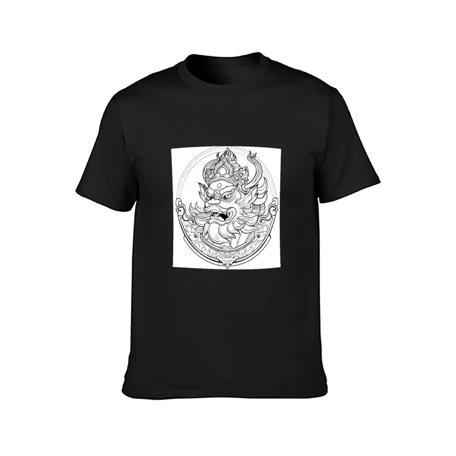 Traditional Asian Dragon Circle Illustration T-Shirt korean fashion for a boy cute clothes designer t shirt men