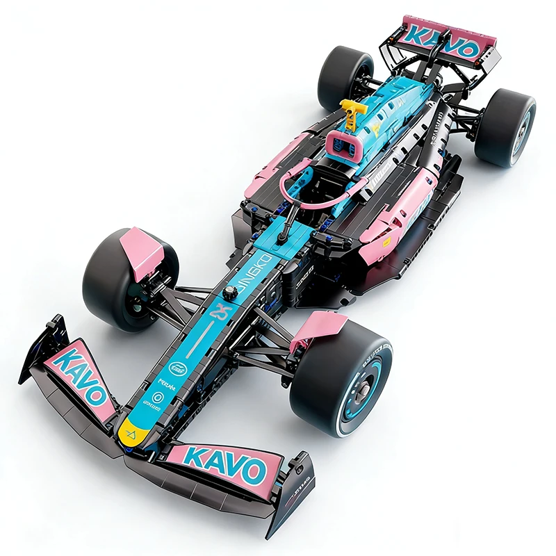 2000-teiliger Formel-Rennwagen-Bausatz, 1:8 Supersportwagen-Modellbausatz, STEM-Spielzeug für Erwachsene und Jugendliche, Fahrzeug-Bausteine-Set für Jungen – Detail 10