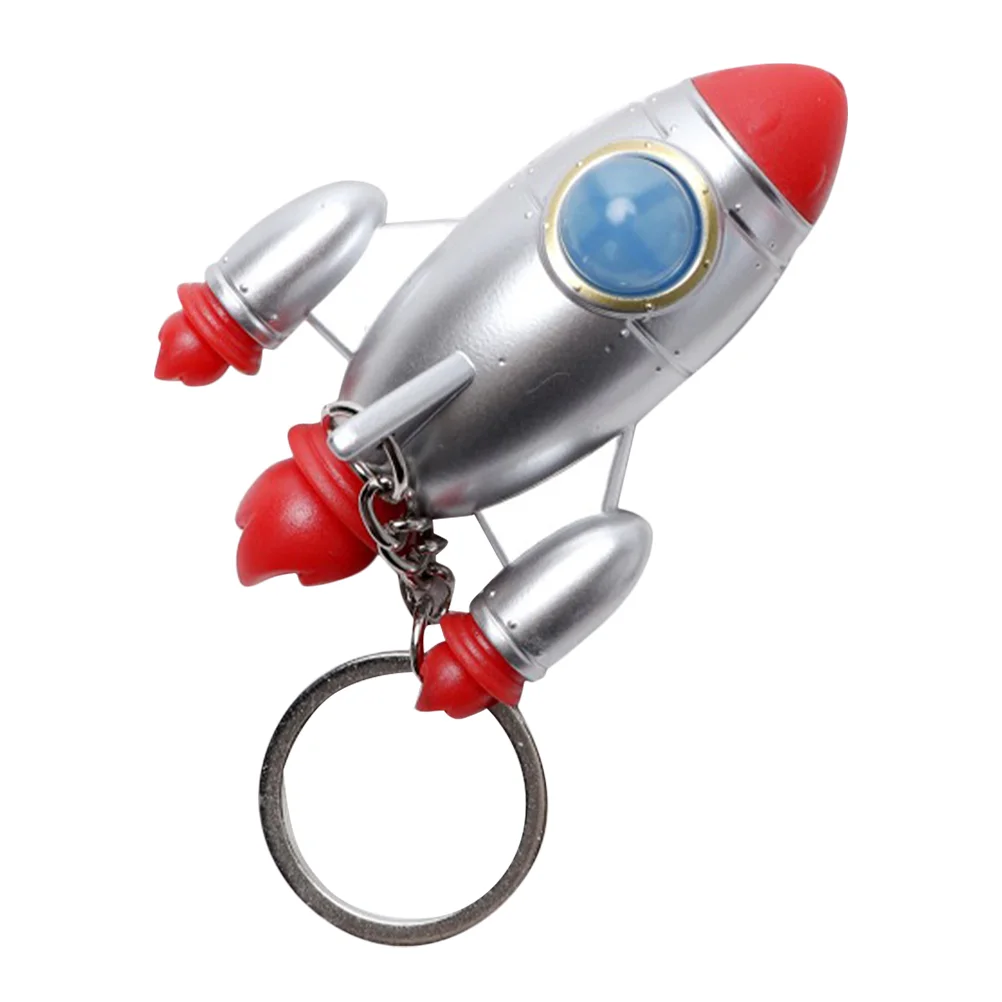 2 Pcs Rocket Keychain Hanging for Decoration Space Keychains Creative Keyrings Small Theme Cute