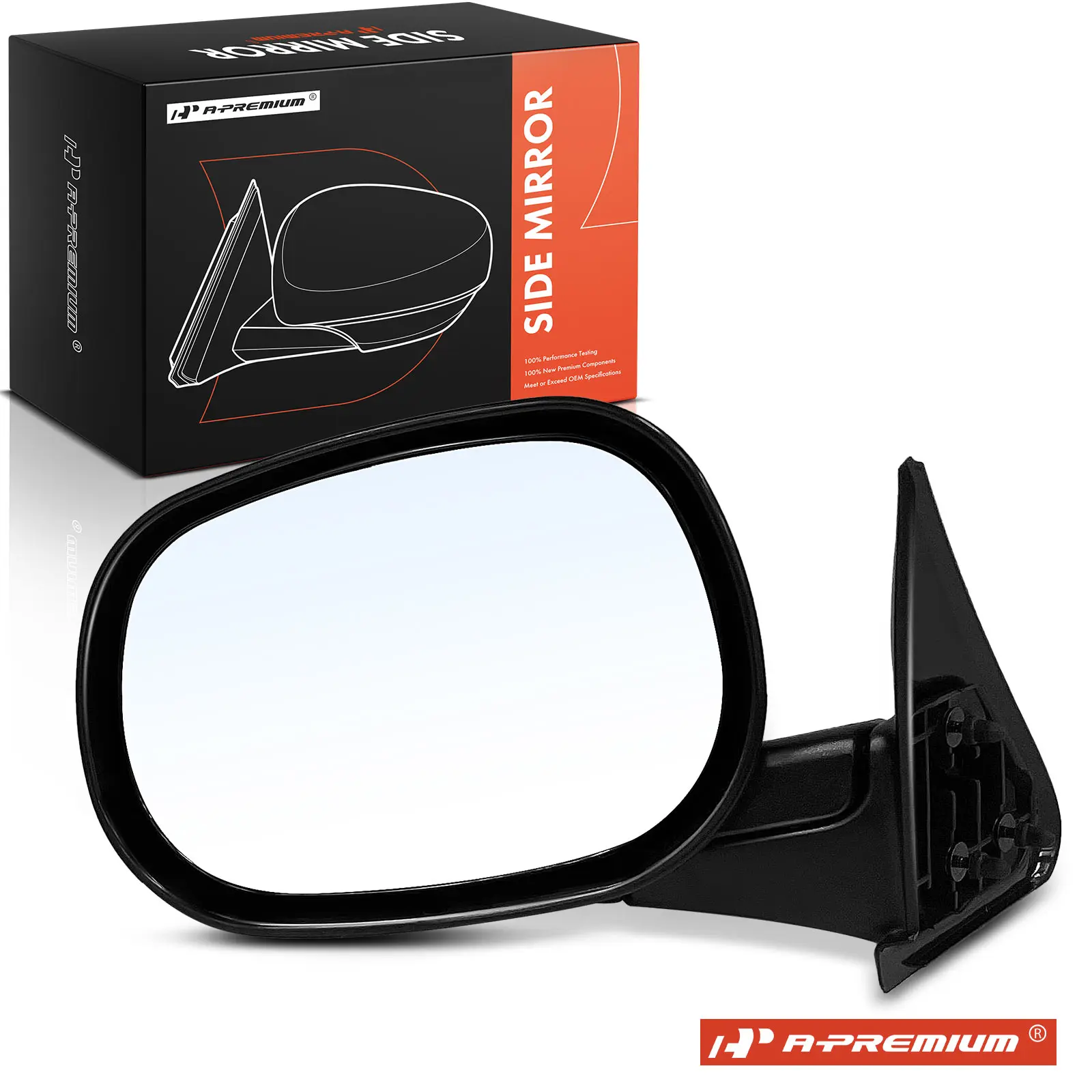 A-Premium Driver Side Manual Door Mirror for Dodge Ram 1500 1998-2001 Ram 2500 Ram 3500 1998-2002 Manual Folding Smooth Black