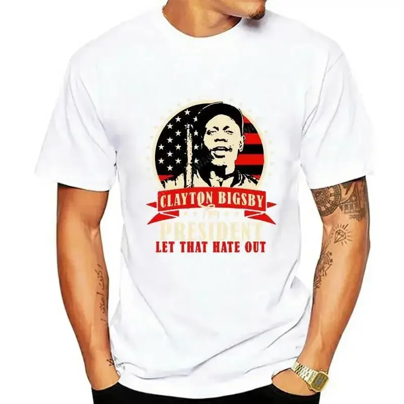 Men Round Neck T Shirt Dave Chappelle Clayton Bigsby For President