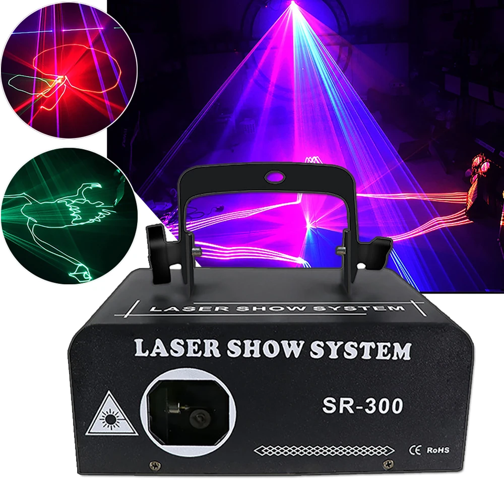 

300 МВт DMX 512 лучевой линейный сканер лазерный свет RGB красочный вечерние Рождества диджея сценисветильник праздничный лазерный свет s-эффект шоу