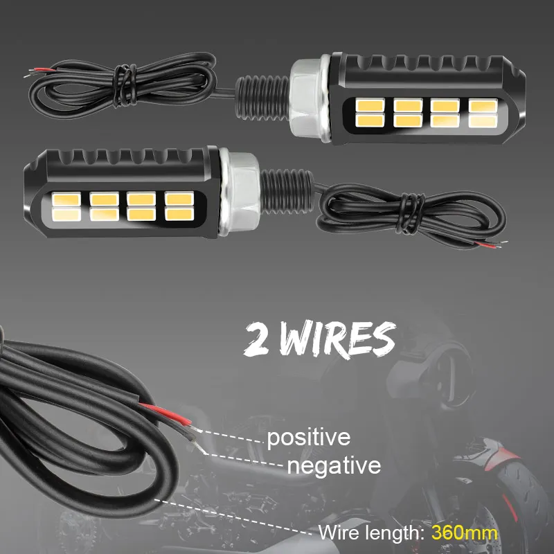8 مللي متر CNC 8LED دراجة نارية صغيرة بدوره مصباح إشارة ضوء وماض الوامض مؤشر بدوره مصباح إشارة 12 فولت لهوندا الترابية دراجة عادية