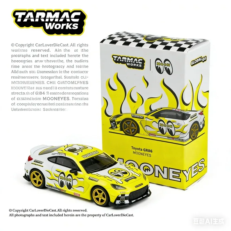 

Масштабная модель автомобиля TW 1:64 Toyota GR86 MOONEYES из сплава, 3D-реалистичная, для игрушек для мальчиков или коллекционирования и демонстрации взрослыми.