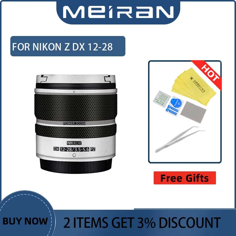 For Nikon Z DX 12-28mmf/3.5-5.6 PZ VR Camera Lens 1228 Anti-Scratch Protection Skin Coat Wrap Film Cover Film 12-28F3.5-5.6