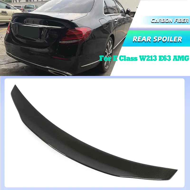 

Углеродное волокно, задний спойлер багажника автомобиля, крылья для Mercedes Benz E Class W213 E63 AMG Sedan 2016-2019, автозадний спойлер, крыло багажника, губа