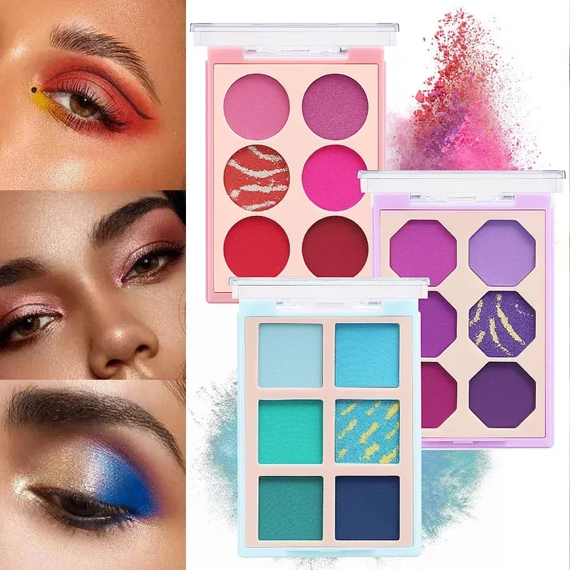 6-Color ظلال العيون 9-Color بيرليسسينت ماتي بريق عينيه لوحة طويلة الأمد لامع يشكلون عينيه الجمال العين Pallete