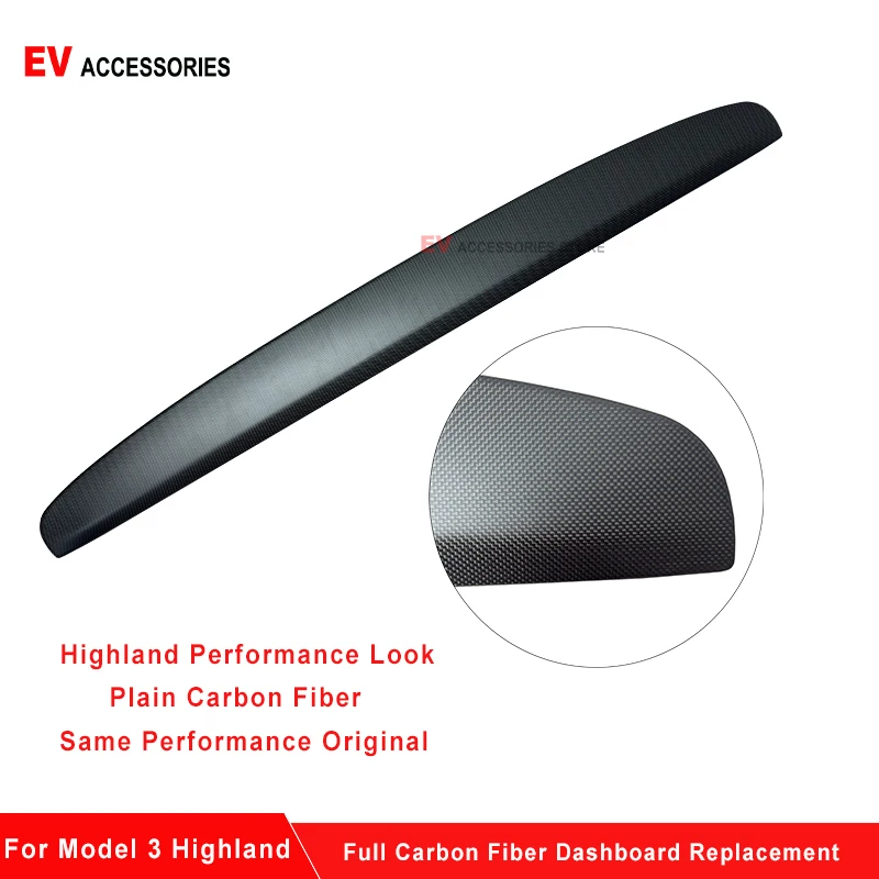 

For Tesla Model 3 Highland OEM Original Carbon Fiber Replacement Dashboard Car Accessories