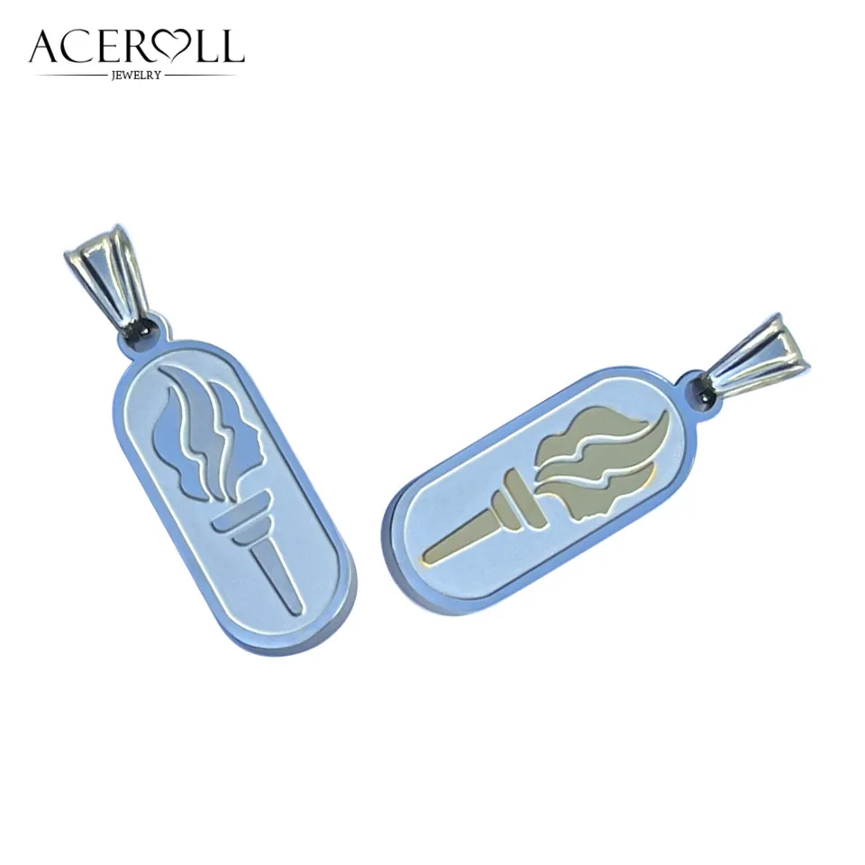 ACEROLL Stainless Steel Pendant of Young Women Torch for Mormons