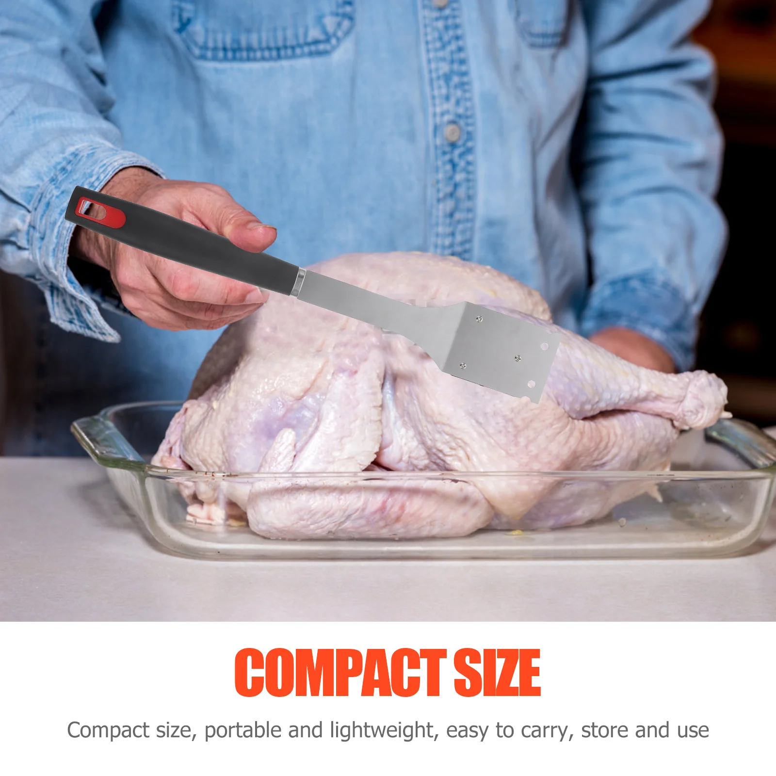 

Cleaning Brush Compact Bbq Scraper Tool Stainless Steel Grill Brush For Outdoor Grilling Cleaning Grill Rack Cleaner Bbq