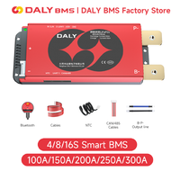 Daly Smart BMS Lifepo4 4S 12v 8S 24V 16S 48V BMS RS485 CANBUS 100A 200A 250A Battery 18650 1A 5A Active Balancer 5-day delivery