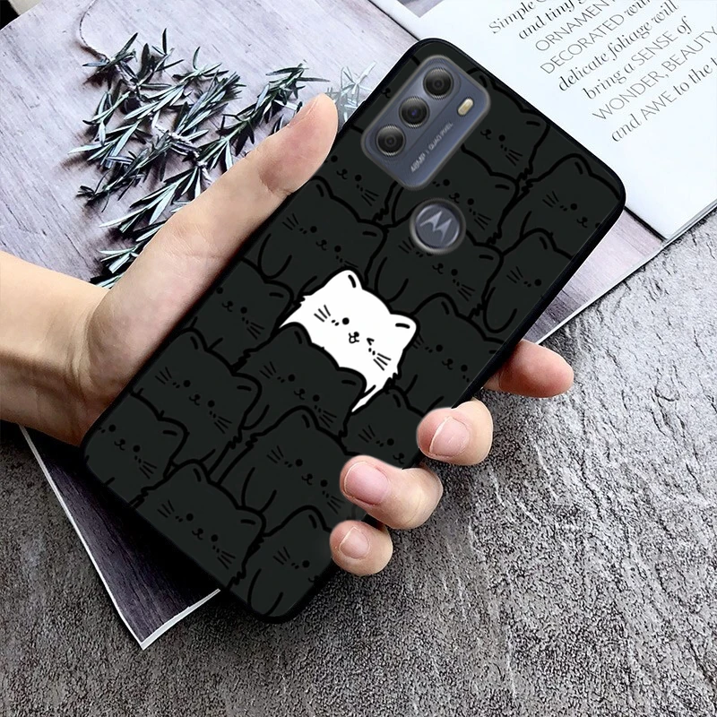 

Cute Cartoon Cat Phone Case for Moto G84 G22 G32 G42 G52 G62 G53 G72 G60 G60S G100 G10 G20 G30 G13 G50 G 5G G Pure