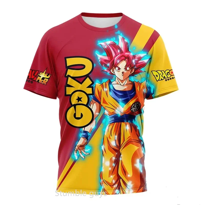 Herren Dragon Ball Z T-Shirt Jungen Kleidung Mädchen Fußballtrikot Goku Kakarot Aufdruck Fußball Sportbekleidung