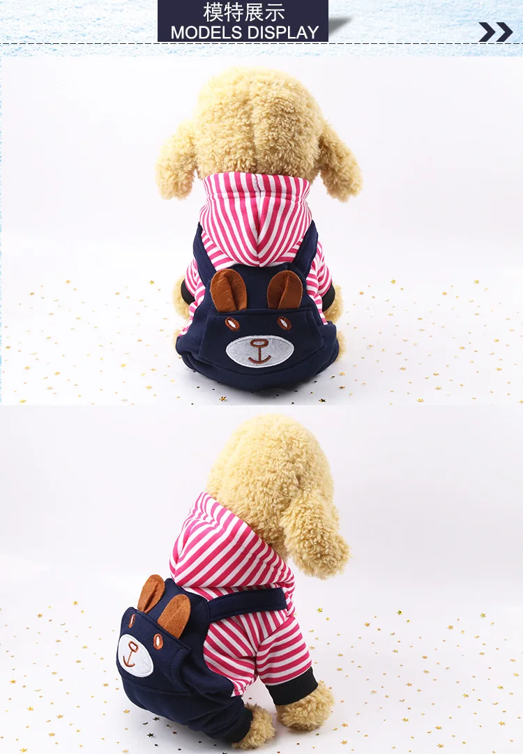 Hund- und Katzen-Kapuzenmantel, niedliches Tierkostüm für Welpen, Herbst- und Winterkleidung, wärmendes, dickes Haustier-Outfit für kleine und mittelgroße Hunde und Katzen. – Detail 10