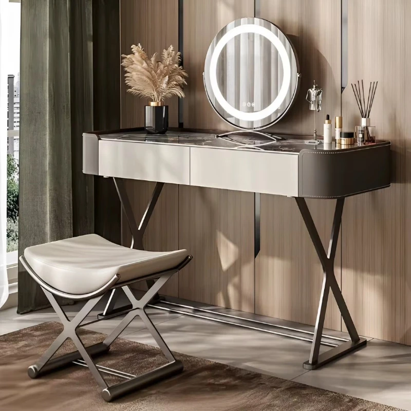Italian light luxury dresser, modern double drawer dresser, bedroom home dresser