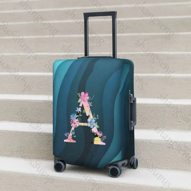 Initials Roses Bling Travel Luggage Cover Elastic Suitcase Trolley Protector Cover dust cover Suitcase Case For 18-32\