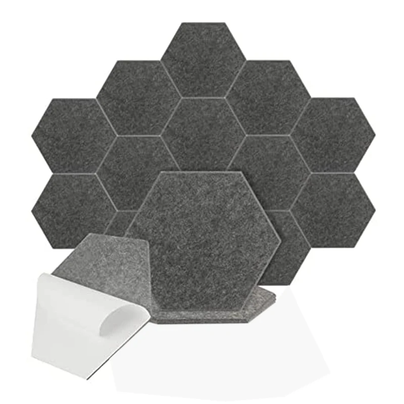 16 Pack Acoustic Panel Hexagon Sound Insulation Foam Wall Panels Self-Adhesive Acoustic Panel,For Recording Studio,Etc