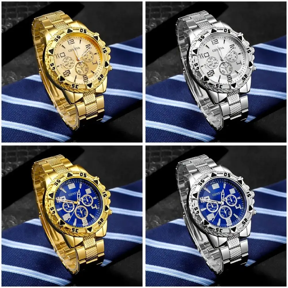 High Quality Stainless Steel Watchband Men Wristwatch Luxury Large Dial Quartz Watch Casual Business Watch